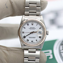Cargar imagen en el visor de la galería, Rolex Datejust 36 ref. 16234 White Roman Dial - Oyster Bracelet
