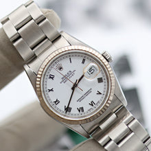 Cargar imagen en el visor de la galería, Rolex Datejust 36 ref. 16234 White Roman Dial - Oyster Bracelet
