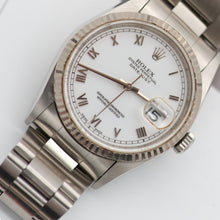 Cargar imagen en el visor de la galería, Rolex Datejust 36 ref. 16234 White Roman Dial - Oyster Bracelet
