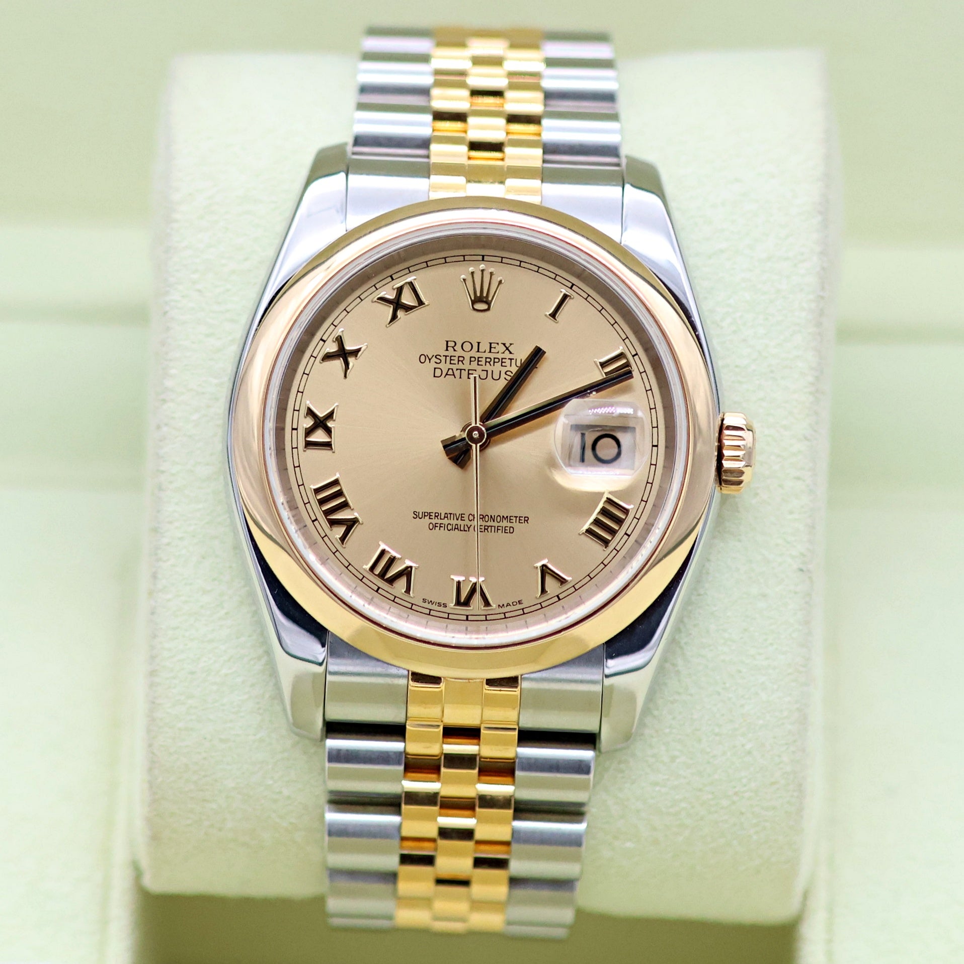 Rolex Datejust ref. 116203 Champagne Roman Dial Jubilee - Full Set