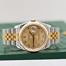 Load image into Gallery viewer, Rolex Datejust ref. 116203 Champagne Roman Dial Jubilee - Full Set
