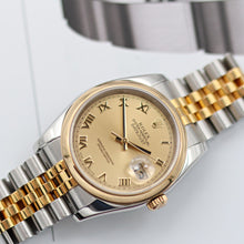 Load image into Gallery viewer, Rolex Datejust ref. 116203 Champagne Roman Dial Jubilee - Full Set
