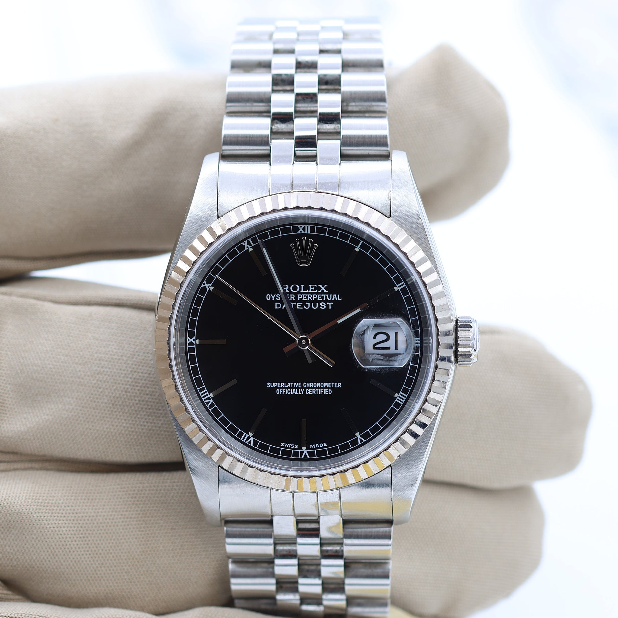 Buy Online Rolex Datejust 16234 with Black Circle Dial – Debonar