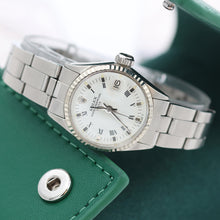 Załaduj obraz do przeglądarki galerii, Rolex Oyster Perpetual Lady Date ref. 6517 White Roman Dial - Oyster Bracelet
