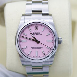 Rolex Oyster Perpetual ref. 124200 - 34mm Pink Dial - Full set