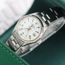 Załaduj obraz do przeglądarki galerii, Rolex Oyster Perpetual Lady Date ref. 6517 White Roman Dial - Oyster Bracelet
