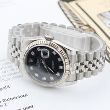 Załaduj obraz do przeglądarki galerii, Rolex Datejust ref. 116234 Black Diamonds Dial - Jubilee Bracelet - Full Set
