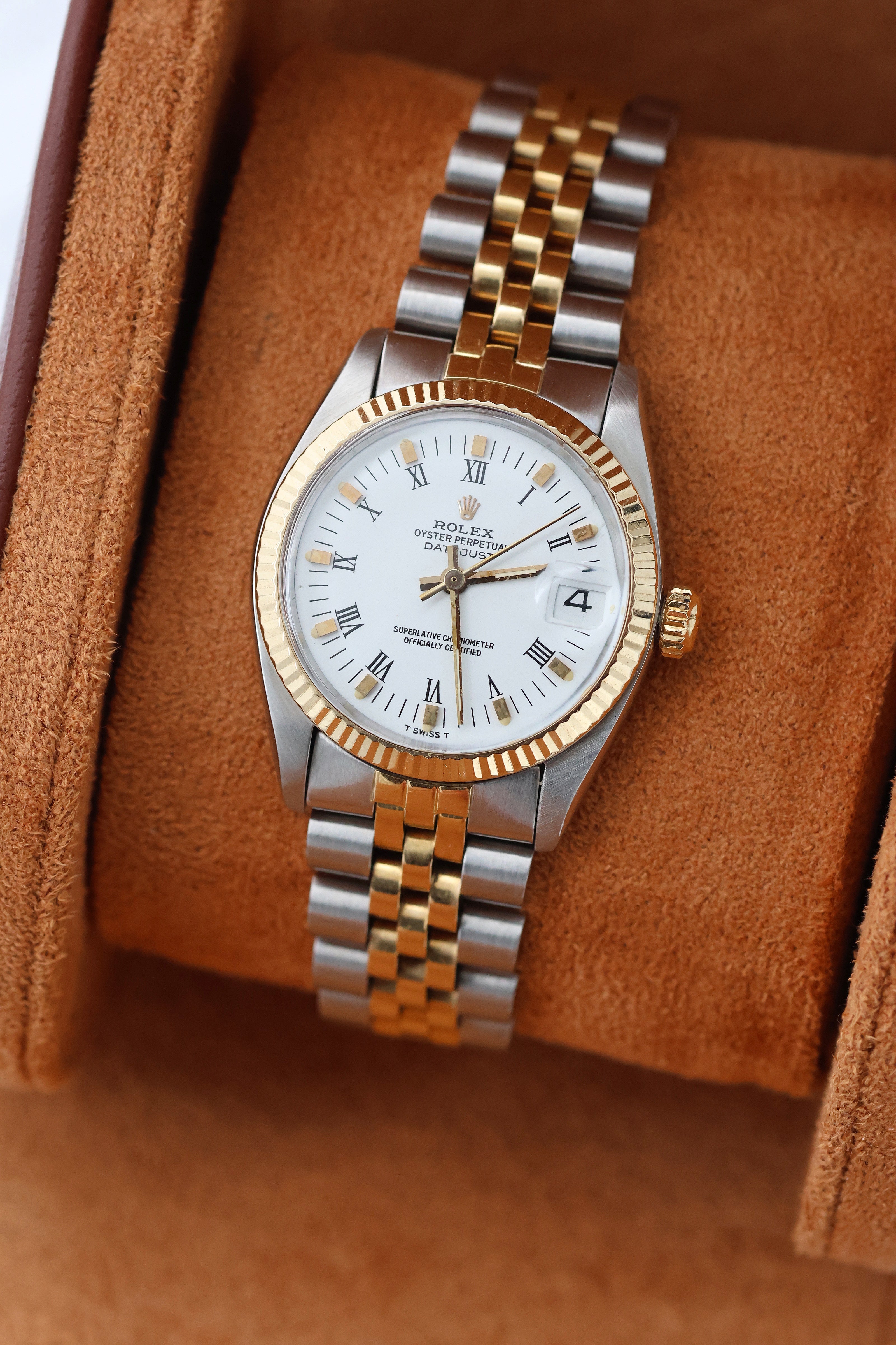 Rolex Datejust 31 ref. 6827 White Roman Dial - Jubilee bracelet