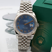 Load image into Gallery viewer, Rolex Datejust ref. 126334 Blue Roman Dial Jubilee bracelet - Full Set
