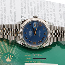 Load image into Gallery viewer, Rolex Datejust ref. 126334 Blue Roman Dial Jubilee bracelet - Full Set
