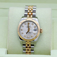 Załaduj obraz do przeglądarki galerii, Rolex Datejust ref. 179173 Silver Diamonds Dial Jubilee Bracelet - Full set
