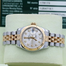 Załaduj obraz do przeglądarki galerii, Rolex Datejust ref. 179173 Silver Diamonds Dial Jubilee Bracelet - Full set
