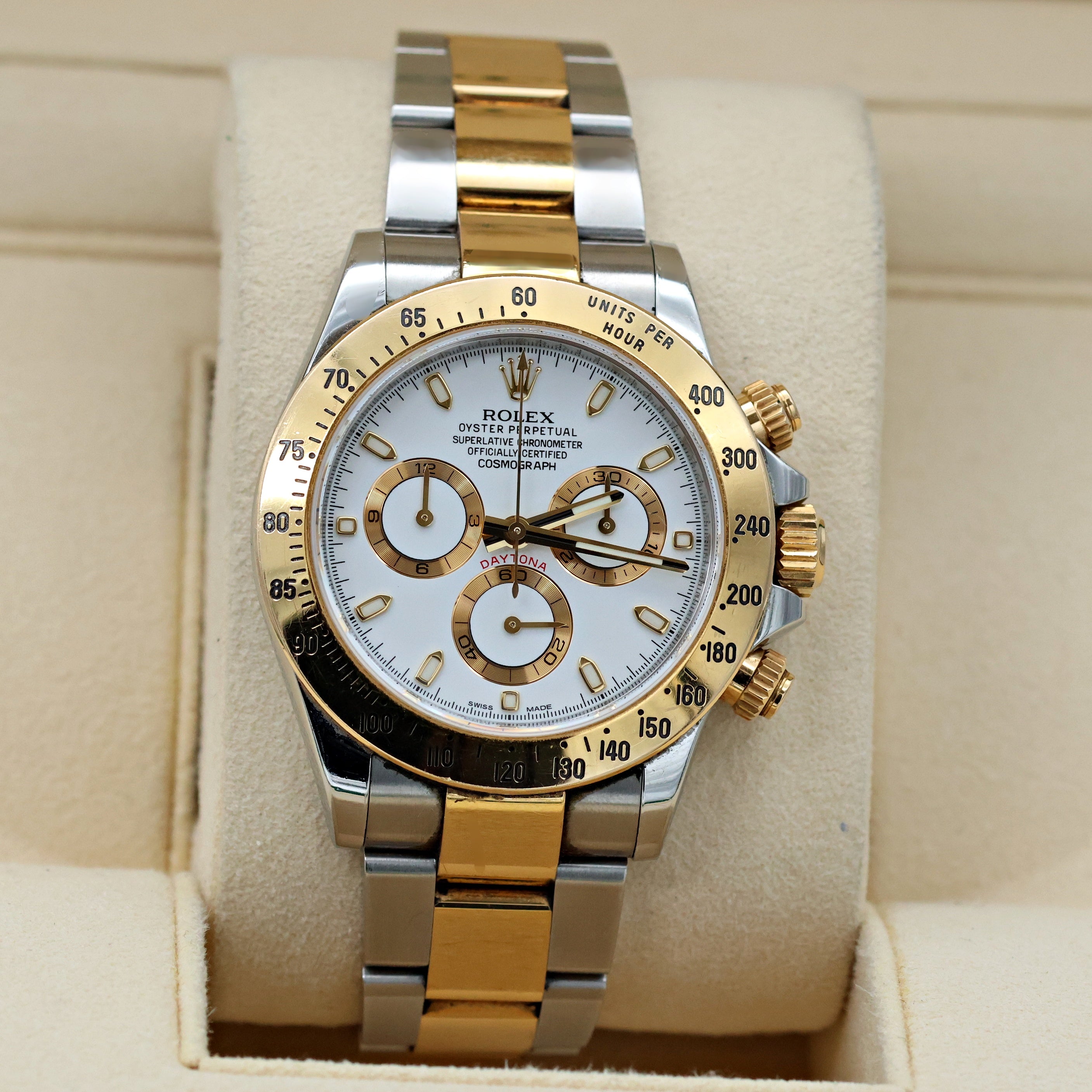 ROLEX DAYTONA 掛時計 ホワイト/ゴールド Buy Rolex Daytona ref. 116523 White Dial – Debonar Watches Sp. z o.o