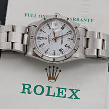 Load image into Gallery viewer, Rolex Date ref. 15210 White Roman Dial Oyster Bracelet - Full Set
