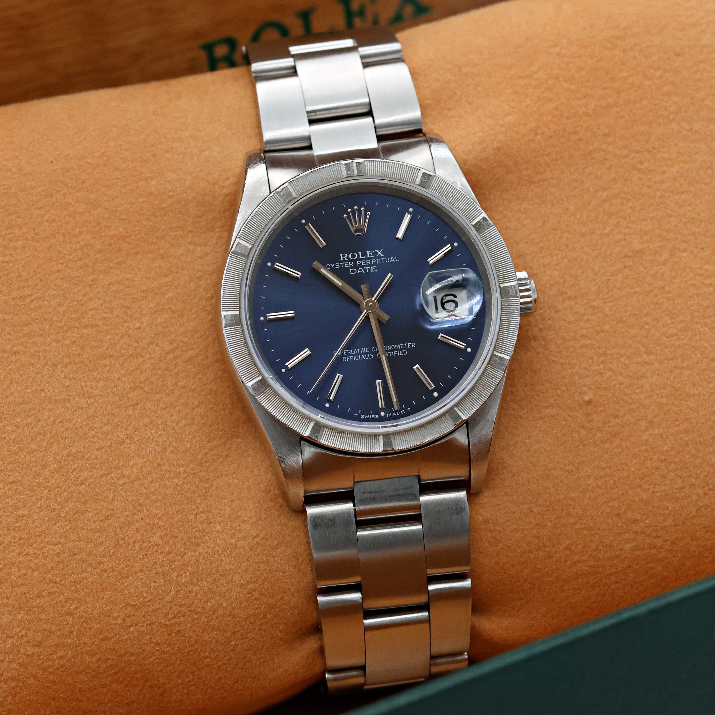 Rolex Oyster Perpetual Date ref. 15210 - Blue Dial - Full Set