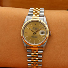 Load image into Gallery viewer, Rolex Datejust 36 ref. 16233 Champagne dial - Jubilee Bracelet - Full Set
