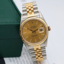 Load image into Gallery viewer, Rolex Datejust 36 ref. 16233 Champagne dial - Jubilee Bracelet - Full Set
