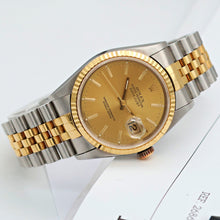 Load image into Gallery viewer, Rolex Datejust 36 ref. 16233 Champagne dial - Jubilee Bracelet - Full Set
