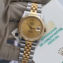 Load image into Gallery viewer, Rolex Datejust 36 ref. 16233 Champagne dial - Jubilee Bracelet - Full Set
