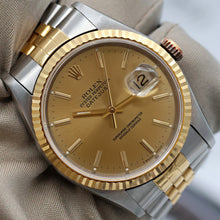 Load image into Gallery viewer, Rolex Datejust 36 ref. 16233 Champagne dial - Jubilee Bracelet - Full Set
