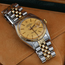 Load image into Gallery viewer, Rolex Datejust ref. 16013 Champagne Linen Dial - Jubilee Bracelet

