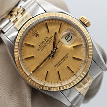 Load image into Gallery viewer, Rolex Datejust ref. 16013 Champagne Linen Dial - Jubilee Bracelet

