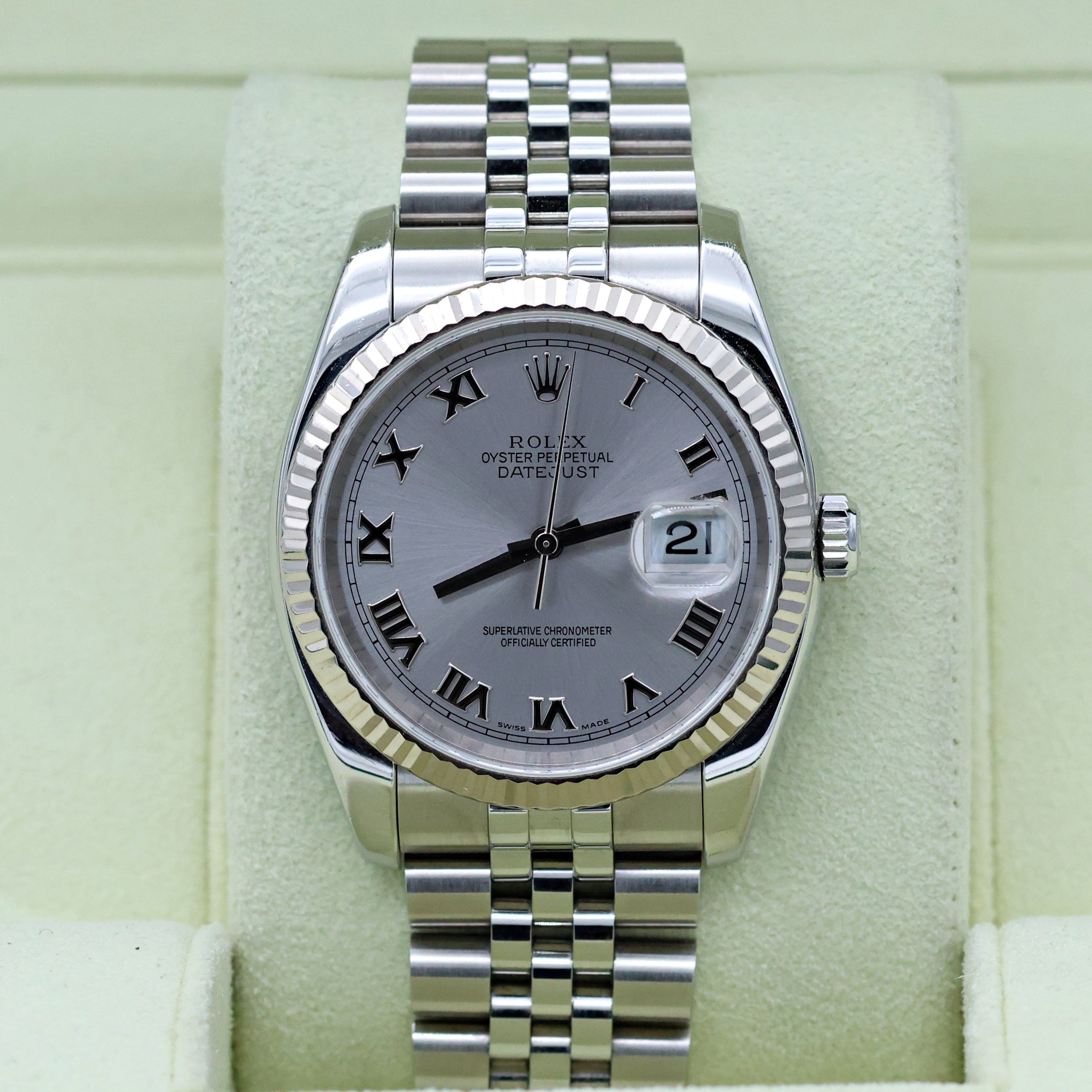 Rolex Datejust ref. 116234 Silver Roman Dial - Jubilee Bracelet