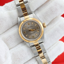 Załaduj obraz do przeglądarki galerii, Rolex Oyster Perpetual Lady ref. 67183 - Grey 3-6-9 Dial - Oyster bracelet - Full Set
