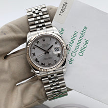 Carica l'immagine nel visualizzatore di Gallery, Rolex Datejust ref. 116234 Silver Roman Dial - Jubilee Bracelet
