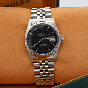 Rolex Datejust ref. 1603 - Steel Bezel - Black dial - Jubilee Bracelet