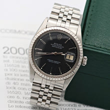 Załaduj obraz do przeglądarki galerii, Rolex Datejust ref. 1603 - Steel Bezel - Black dial - Jubilee Bracelet
