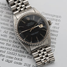 Załaduj obraz do przeglądarki galerii, Rolex Datejust ref. 1603 - Steel Bezel - Black dial - Jubilee Bracelet
