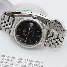 Załaduj obraz do przeglądarki galerii, Rolex Datejust ref. 1603 - Steel Bezel - Black dial - Jubilee Bracelet

