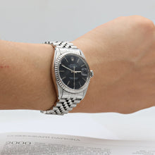 Załaduj obraz do przeglądarki galerii, Rolex Datejust ref. 1603 - Steel Bezel - Black dial - Jubilee Bracelet
