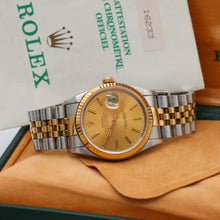 Carica l'immagine nel visualizzatore di Gallery, ON SALE: Rolex Datejust 36 ref. 16233 Champagne dial (V3) - Jubilee Bracelet - Full Set
