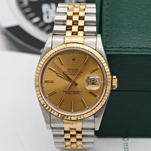 Carica l'immagine nel visualizzatore di Gallery, ON SALE: Rolex Datejust 36 ref. 16233 Champagne dial (V3) - Jubilee Bracelet - Full Set
