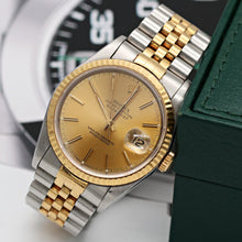 Carica l'immagine nel visualizzatore di Gallery, ON SALE: Rolex Datejust 36 ref. 16233 Champagne dial (V3) - Jubilee Bracelet - Full Set
