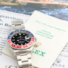 Załaduj obraz do przeglądarki galerii, Rolex GMT Master II 16710 - Pepsi Bezel &quot;Tritium&quot; Minutes Cancelled - Full Set
