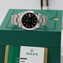 Load image into Gallery viewer, Rolex Datejust ref. 126300 Black Dial Oyster bracelet - Full Set
