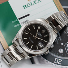 Load image into Gallery viewer, Rolex Datejust ref. 126300 Black Dial Oyster bracelet - Full Set
