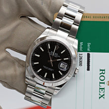 Load image into Gallery viewer, Rolex Datejust ref. 126300 Black Dial Oyster bracelet - Full Set
