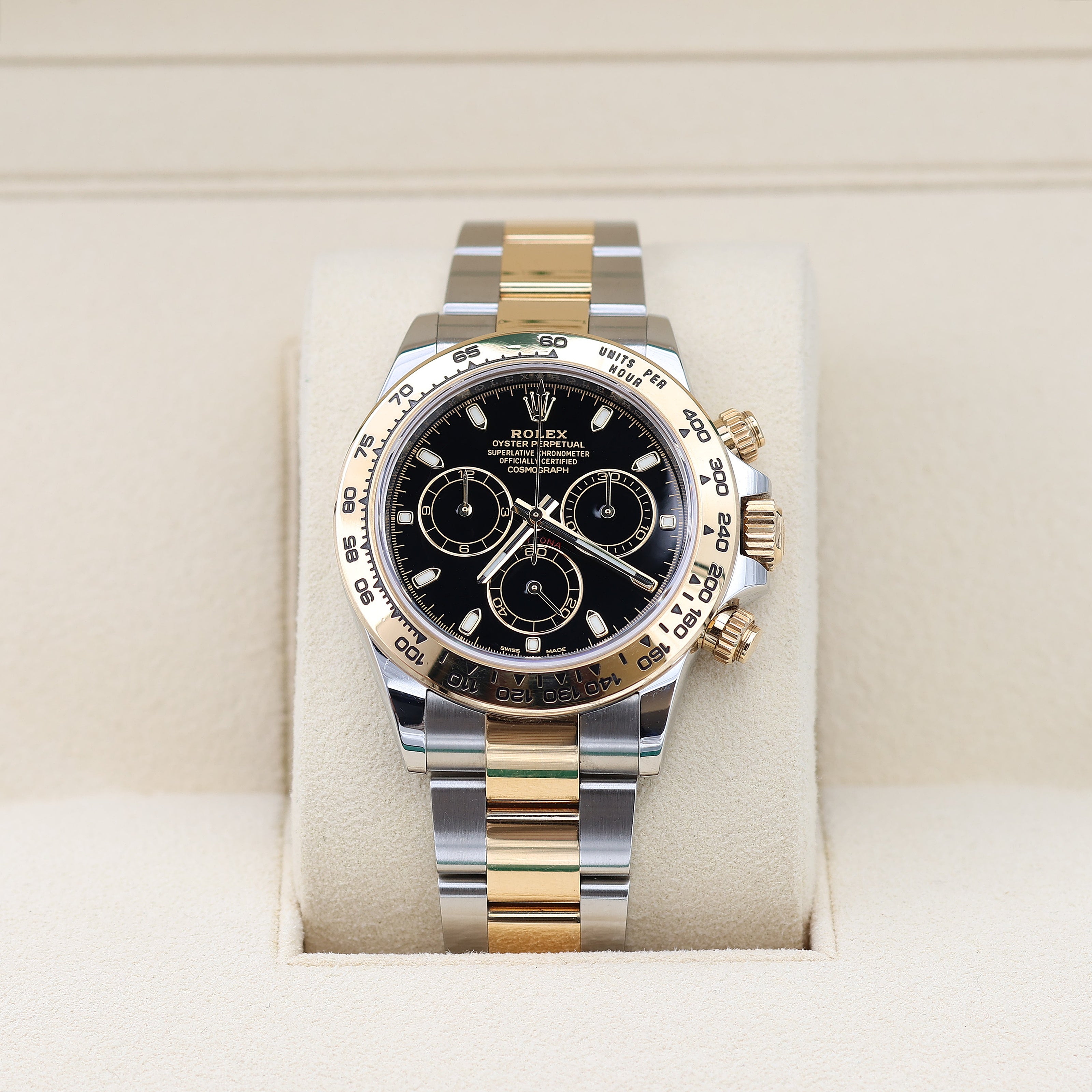 Rolex Daytona ref 116503 steel/gold Black dial Full Set