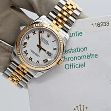 Indlæs billede til gallerivisning Rolex Datejust ref. 116233 White Roman Dial - Jubilee Bracelet - Full Set
