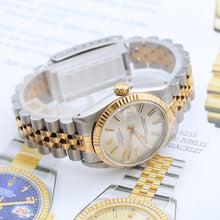 Bild in Galerie-Viewer laden, Rolex Datejust 31 mittelgroße Ref. 68273 - Silber -Zifferblatt mit goldenen Indizes - Vollständiger Satz
