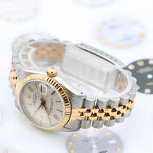 Bild in Galerie-Viewer laden, Rolex Datejust 31 mittelgroße Ref. 68273 - Silber -Zifferblatt mit goldenen Indizes - Vollständiger Satz
