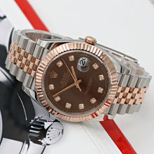 Cargar imagen en el visor de la galería, Rolex Datejust ref. 126331 Chocolate Diamonds dial Rose Gold / Steel - Oyster bracelet
