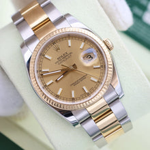 Bild in Galerie-Viewer laden, Rolex Datejust Ref. 116233 Champagner -Zifferblatt - Austernarmband - Voller Set
