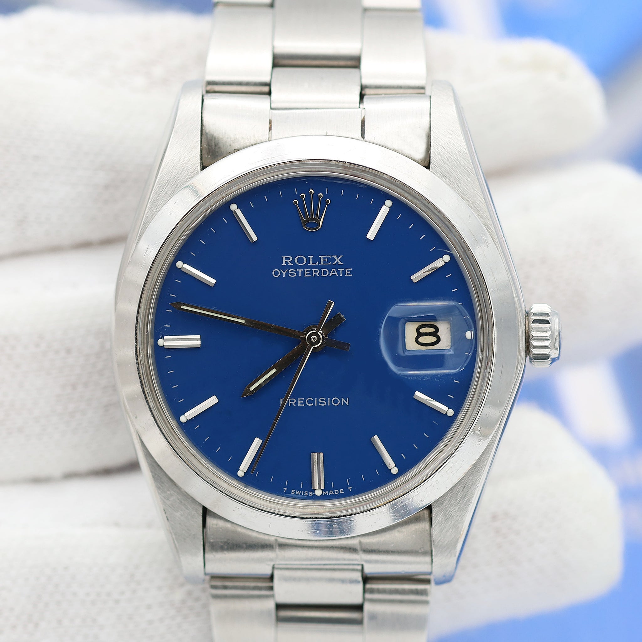 Rolex Oyster Precision Date ref 6694 Blue Dial (II)- Oyster 