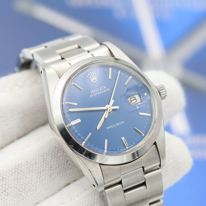 Rolex Oyster Precision Date ref 6694 Blue Dial (II)- Oyster Bracelet