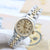 Rolex Lady-Datejust Ref. 6917 - Stahl und Gold - Silber mit goldenen Indizes Zifferblatt - Jubiläumsarmband